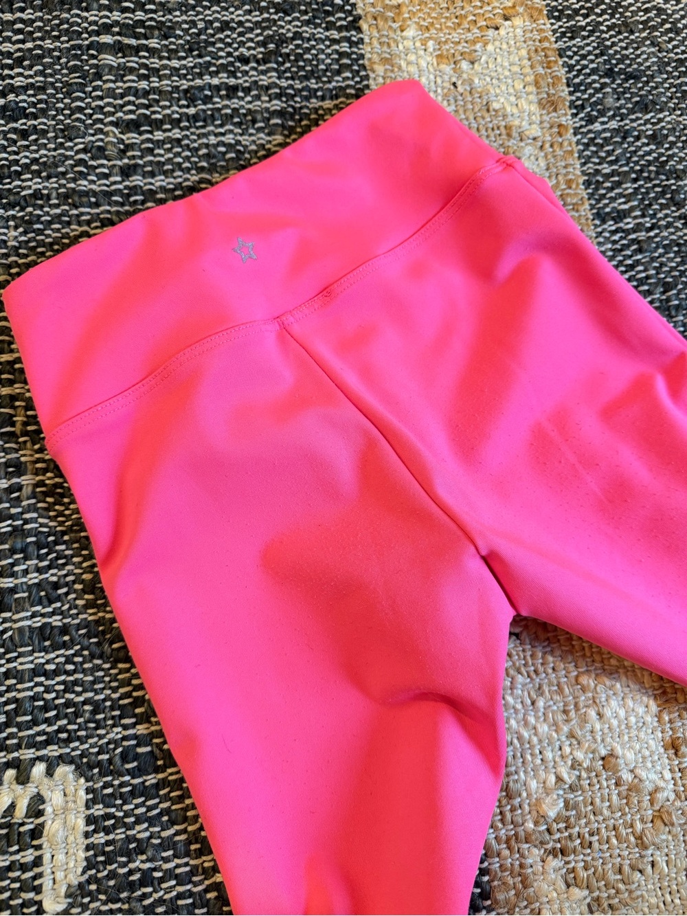 Bright Pink Girls Activewear Flare Leggings